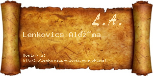 Lenkovics Alóma névjegykártya